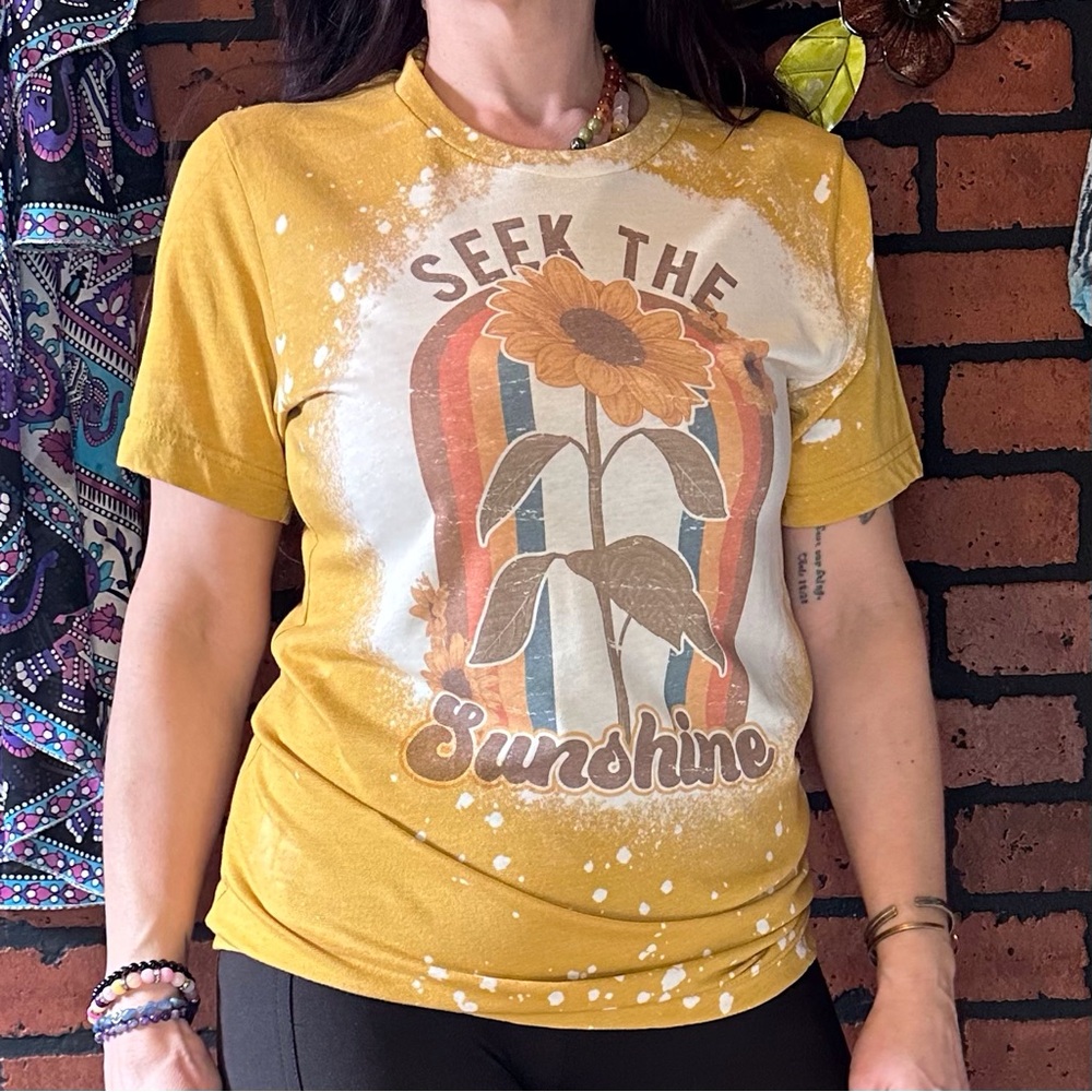 Graphic tshirt, bleached tshirt, sunshine Tshirt